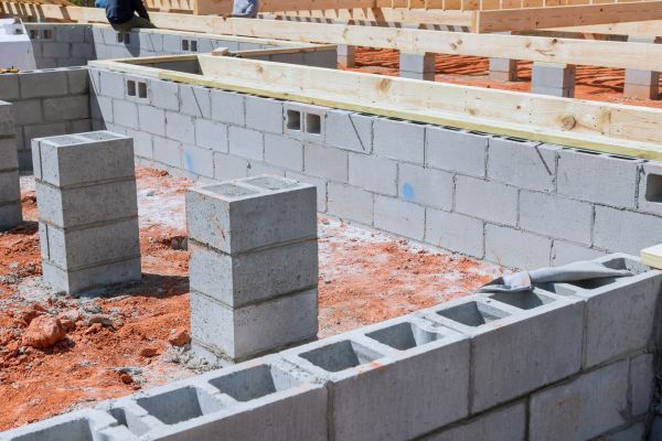 Cement Block Installation in Troy